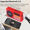 Mini Pocket FM Radio Portable LED Display Radios Receiver Rechargeable Bluetooth Speaker Support Recording TF Card USB Heaset