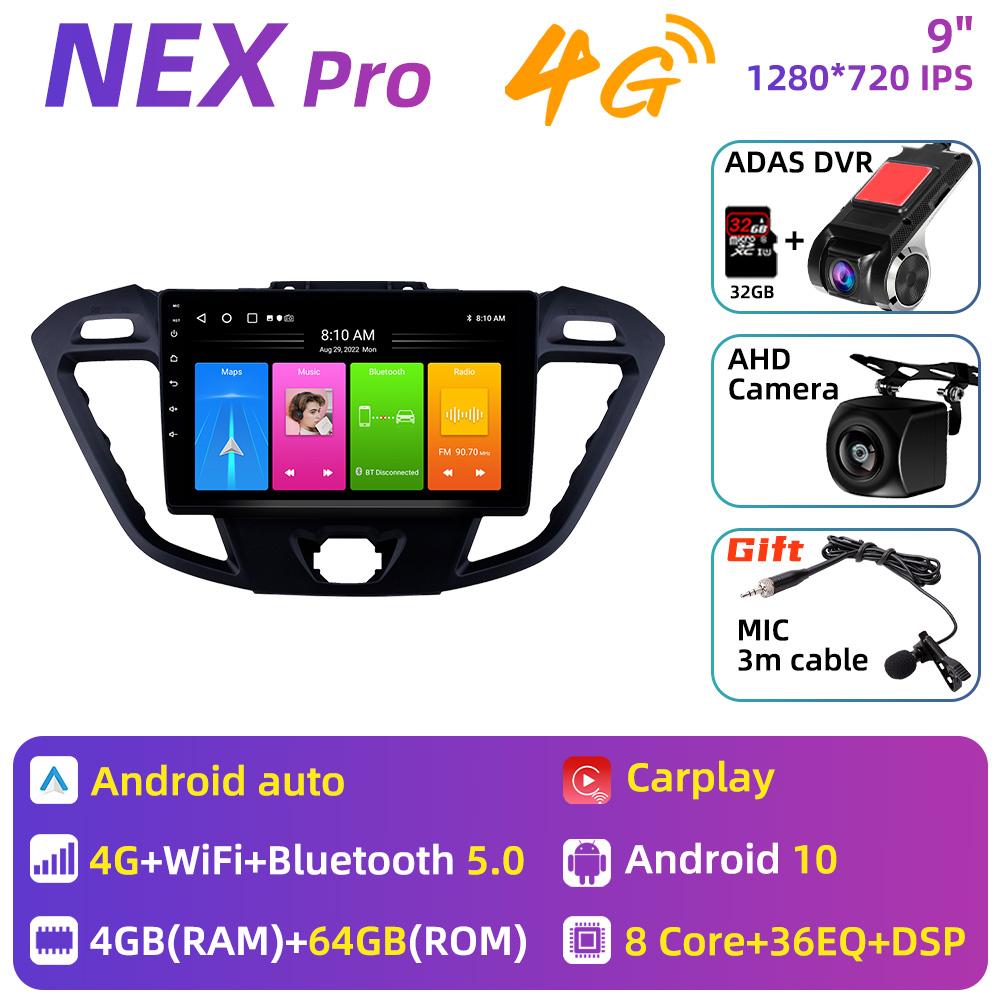 For Ford Transit Tourneo Custom 2013 - 2021 Car Radio 2 Din Android Multimedia Player Screen Head Unit Navigation Carplay Stereo