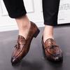 Fashion Men Business Fringed Shoes Men Casual Comfortable Designer Fashionable Pointed-toe Leather Shoes Banquet Shoes Sizes 38-46