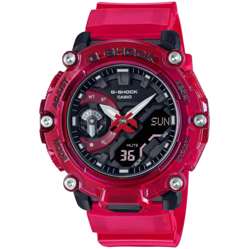 

G-Shock GA2200SKL-4A Soundwave Skeleton Series Watch, Red/Clear Red, One Size