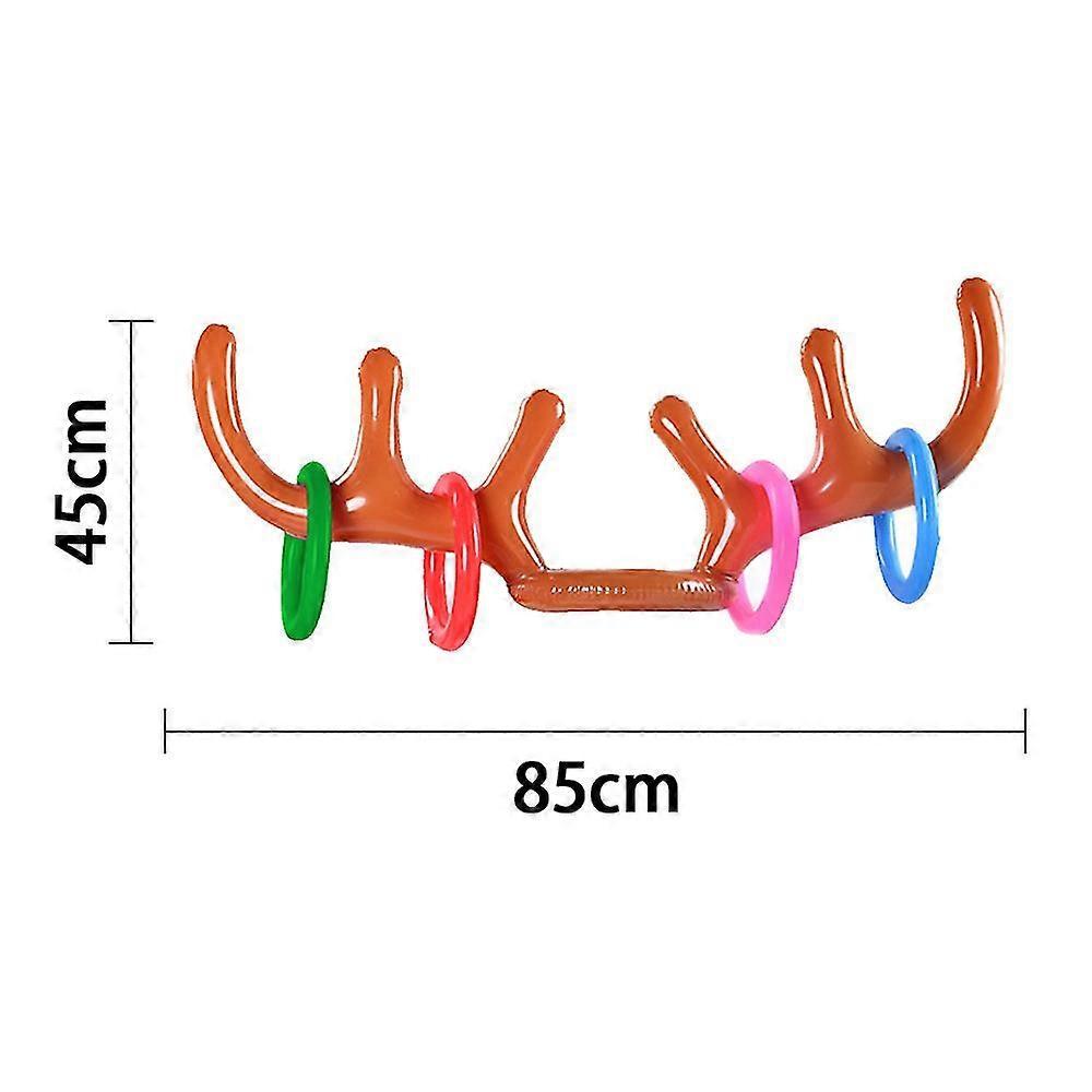 Other Decoration for Christmas Inflatable Caribou Antlers Ring Toss Game, Santa Claus Ring Toss Christmas Party Game, US Patent