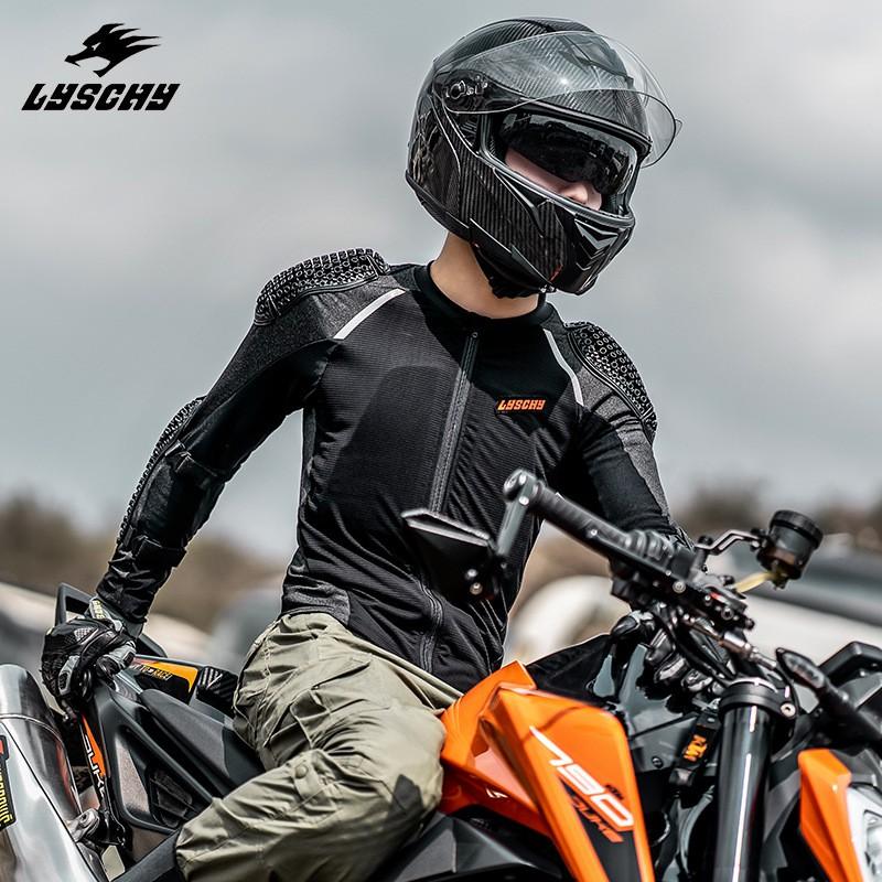 Motorrad-Fahrjacke Mit Integriertem Protektor Atmungsaktives Netz Langarm Für Erwachsene Fahrer