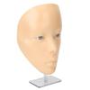 5D Silicone Makeup Practice Mannequin Set Reusable Makeup Full Face with False Eyelashes Stand