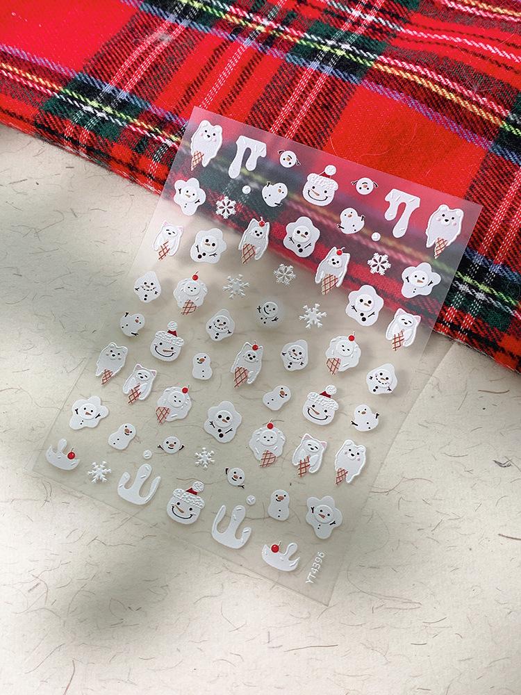 

YITU Рождественские наклейки для ногтей - Снежинки и Вафельные рожки с мороженым (YT4396)