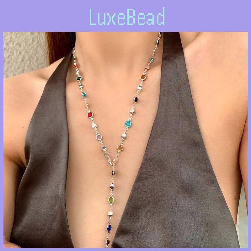 Stylish Womens Long Pendant Necklaces In Colorful Crystal And Alloy For Everyday Wear