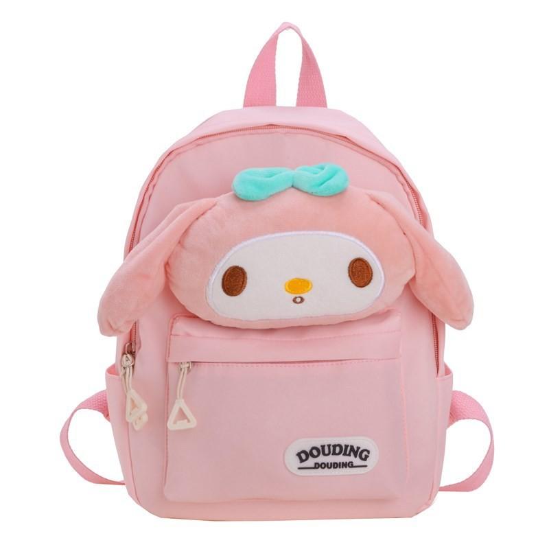 Kuromi Hello Kitty Melody Cinnamoroll Plush Toy Kids Backpack With Breathable Nylon For Kindergarten Children