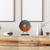 Elegant Round Metal Display Stand for Showcasing Pictures and Decors Items Stained Glass Decorative Art Base Organizers