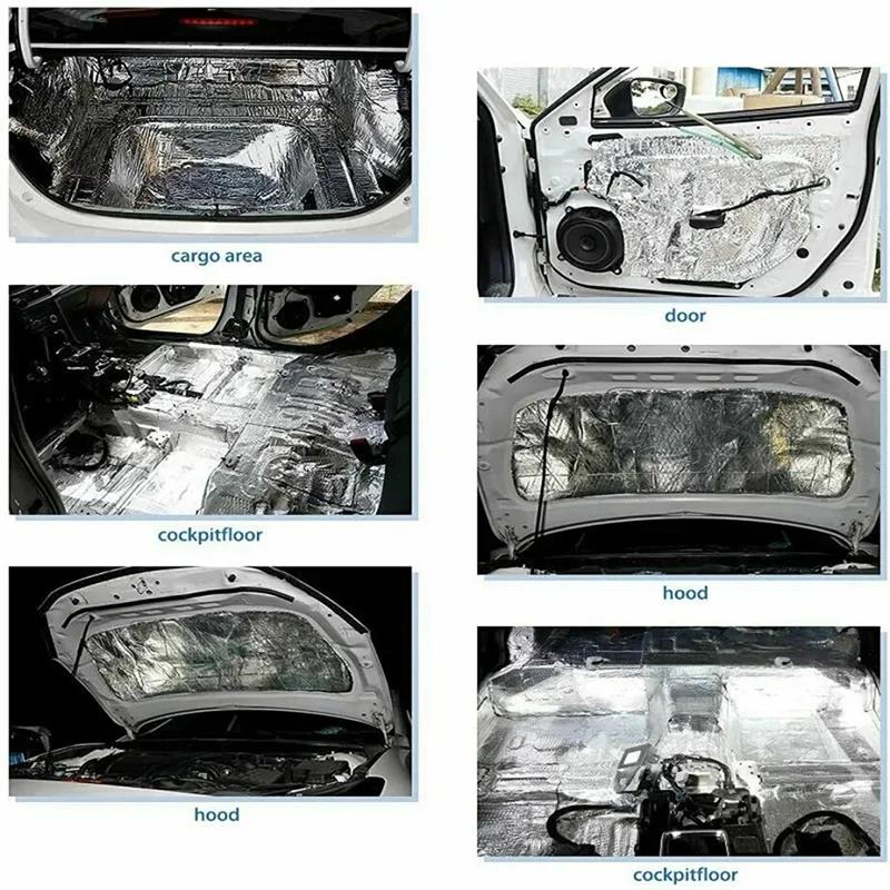 5/10 Sheets Car Sound Deadener Heat Insulation Mat for Auto Van Sound Proofing Deadening Insulation Mat Car Hood Noise Insulator