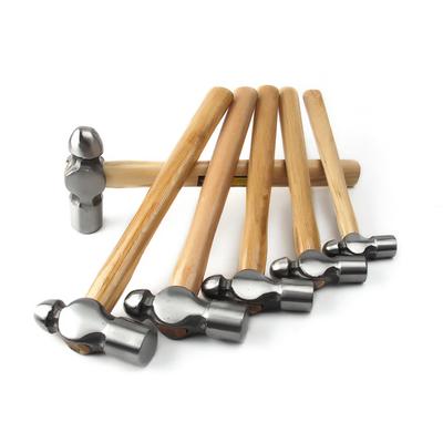 Martillo Redondo de Acero de Alto Carbono Martillo de Bola Pein Martillo para Boquillas Herramienta de Ferretería Martillo Doméstico con Mango de Madera 0.5P 1P 1.5P 2P 2.5P 3P