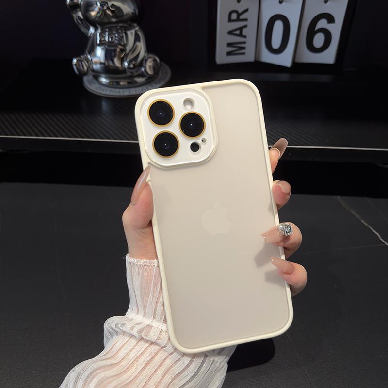 Simple Lens Film Mobile Phone Case Suitable for Apple 17 Hard Shell IPhone 15 Skin Scrub 13 14pro All Inclusive Set
