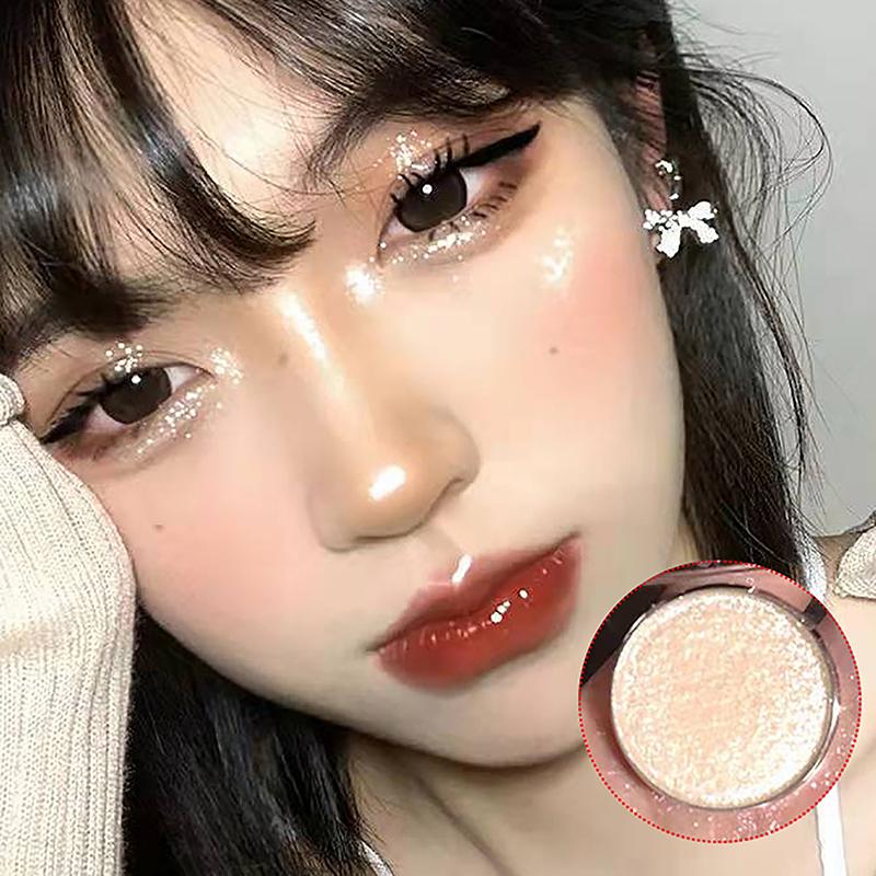 Glitter Powder Earth Color Lasting Monochrome Eyeshadow Palette Eye Makeup Eye Shadow Pearl Non-Smudging Delicate Smooth