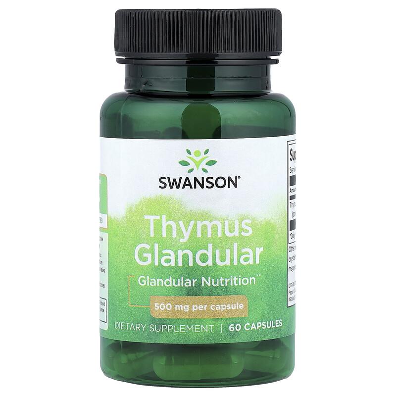 Swanson , Thymus Glandular, 500 Mg, 60 Capsules - Image 5