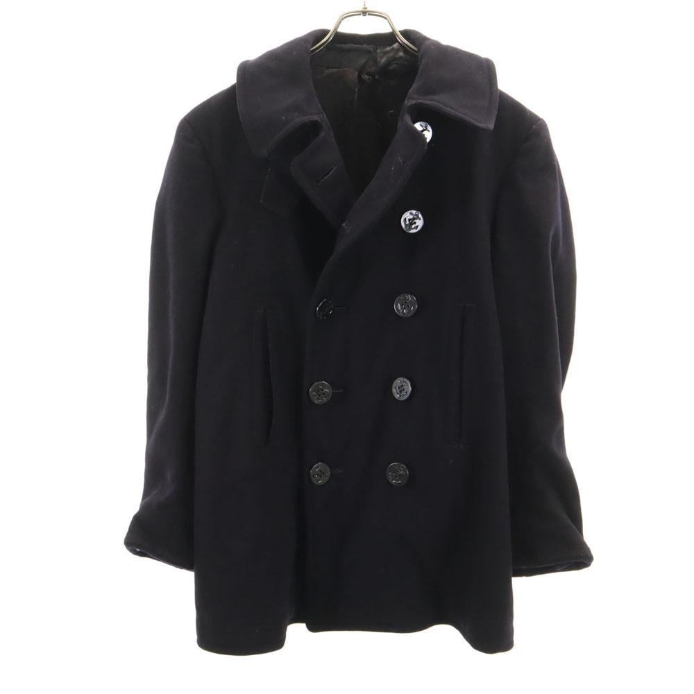 

ВМС США 40-х годов 10-пуговичный винтажный NAVAL CLOTHING FACTORY Мельтоновое двубортное пальто 38 Мужской Б/У