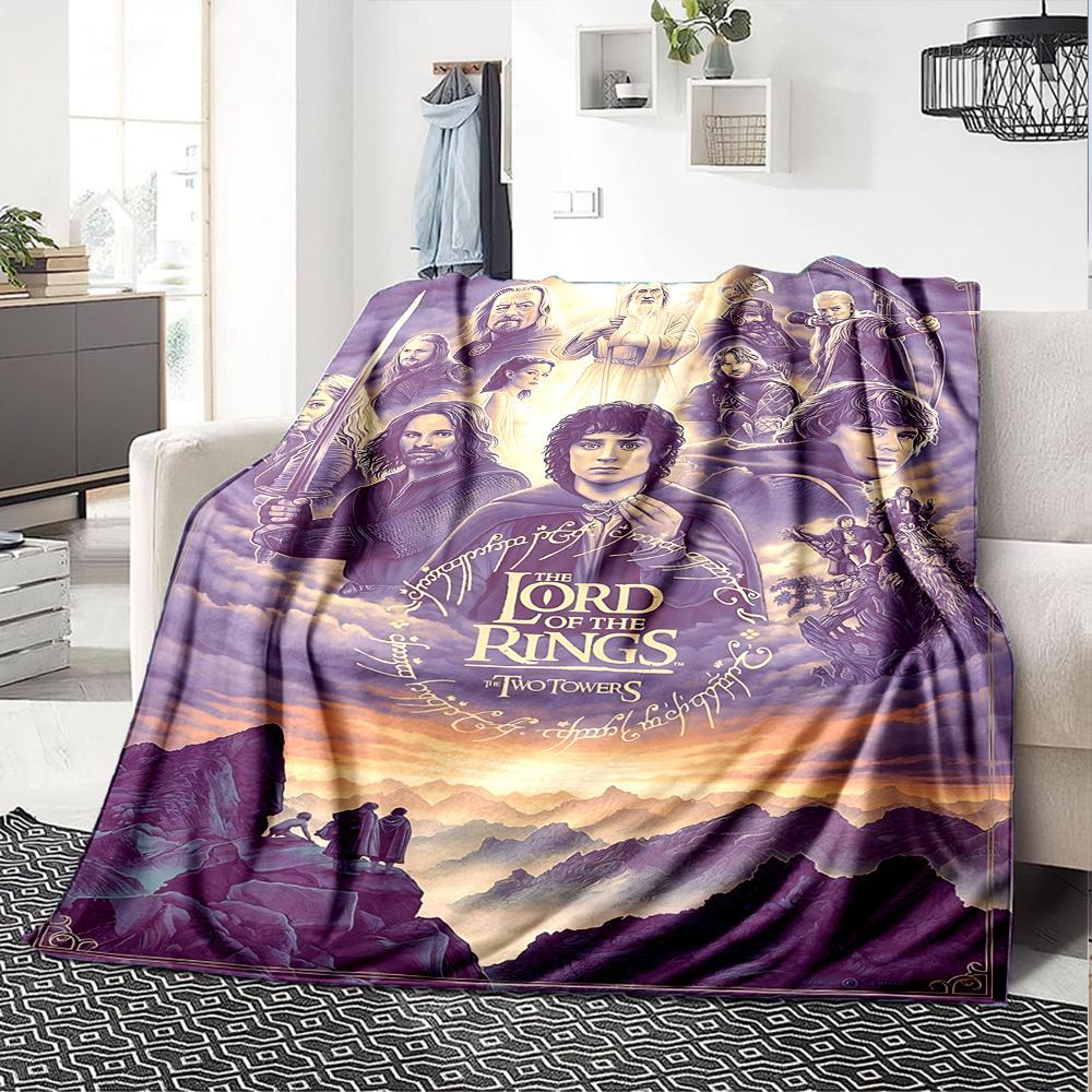 1pc The Lord of the Rings Two Towers Flannel Blanket Soft Warm Throw for Home, Office, Travel, All-Season Cozy Bedding GiftL1230