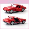 Modellino Auto Lega Chevrolet Corvette 1963 Classico Diecast Per Collezionisti E Esposizione