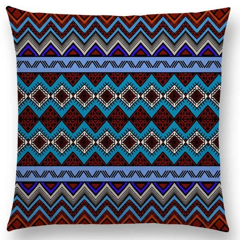 Newest Bohemia Cushion Cover Vintage Pattern Ethnic Striped Navajo Arrow Sofa Throw Pillow Case