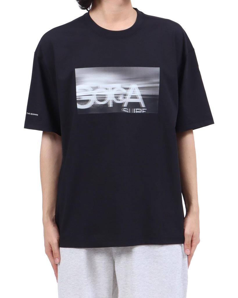 Hybrid Multifunctional Blurry Crew Core Line Unisex Surfing Casual Wear Short Sleeve Summer Clothes 262G1037 Black 3L [Gatcha] T-Shirt Men's