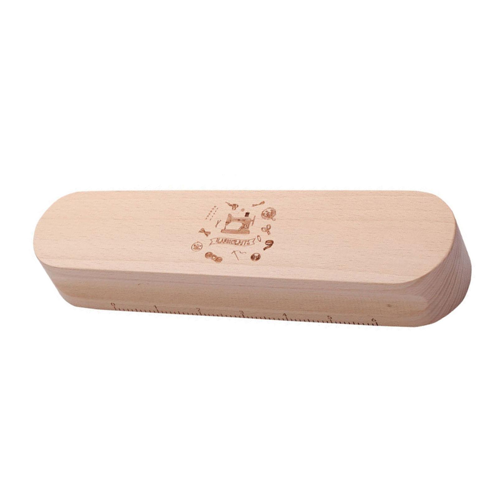 Многофункциональный деревянный портновский хлопушка с 6-дюймовой шкалой, гладильный хлопушка для отпаривания ткани, для квилтинга T2