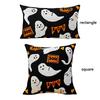Halloween Pillow Covers Ghost Throw Pillow Covers Cute Ghost Pattern Cushion Covers for Sofa Couch Bed Living Room Decoration