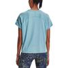 Under Armour Training Sports Letter Print T-Shirt Women Tops Blue 1369961-416