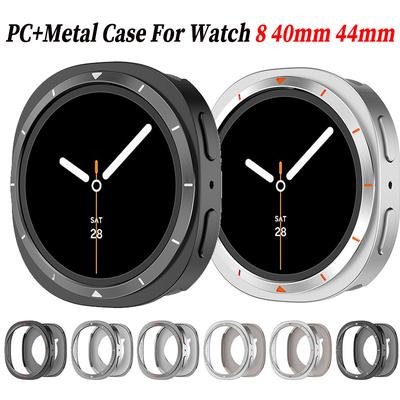 Für Samsung Galaxy Watch 8 40mm 44mm Zubehör Harter stoßfester Displayschutz Bumper-Schale für Galaxy Watch 8 PC Metallabdeckung
