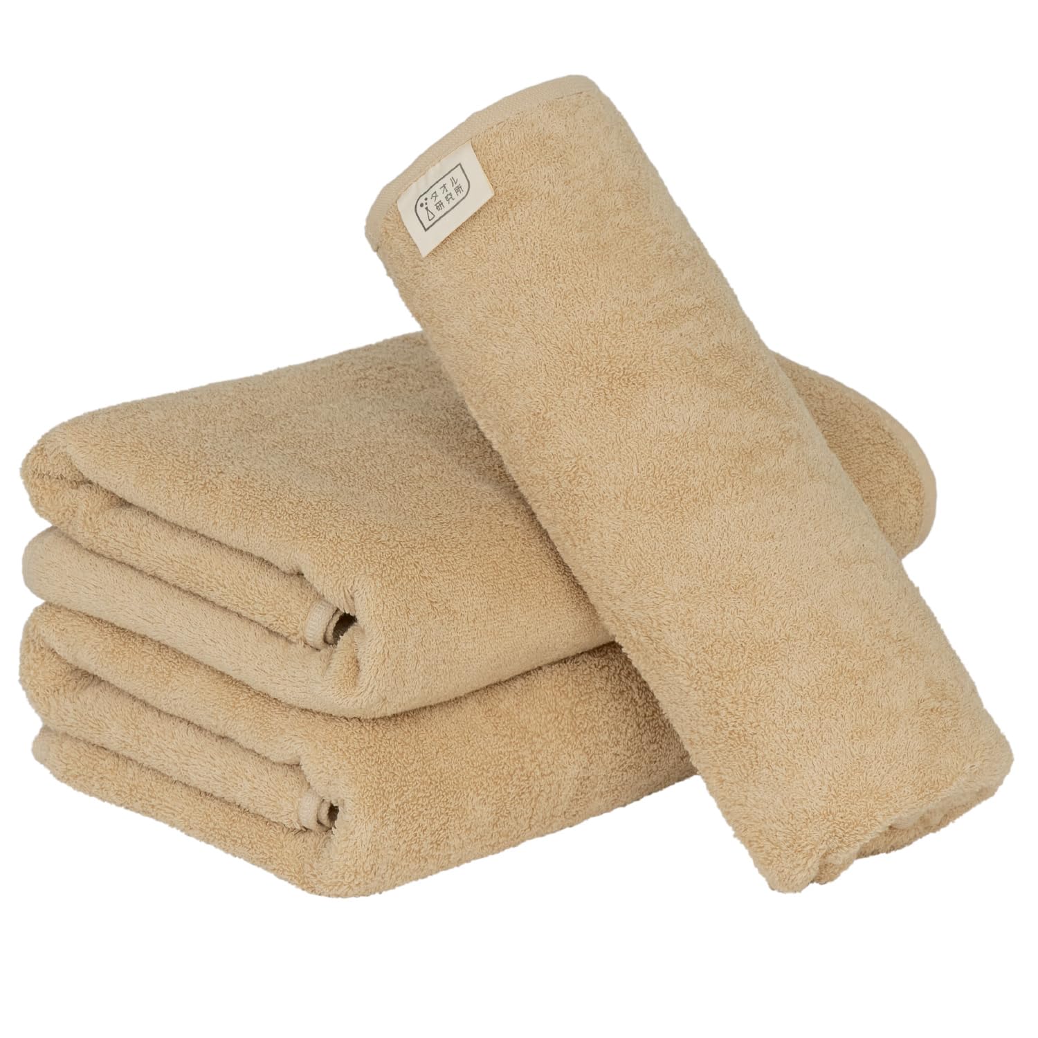 

Towel Laboratory Bath Milky Set of Standard Medium Low Fast JapanTechnology [Everyday Simple] #001 Towels, Beige, 3, Type, Weight, Lint, Absorbency,