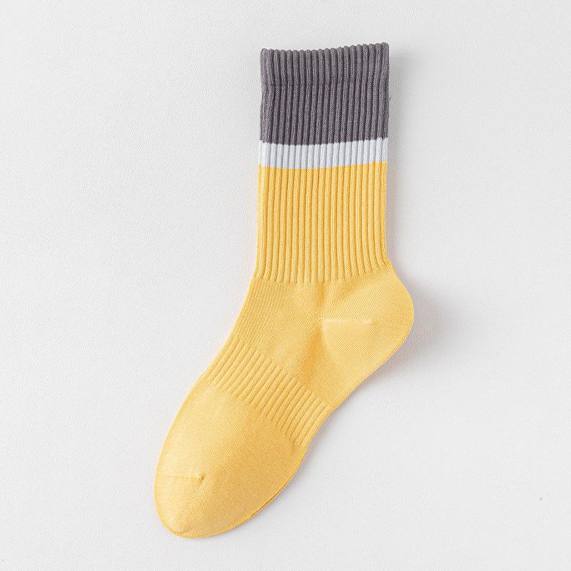 

Мужские весенне-осенние дезодорирующие спортивные носки без косточек из чистого хлопка с влагопоглощением 1 pair жёлтый