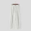 INCERUN Men Zipper Button Waist Solid Pleated Casual Long Pants Trousers