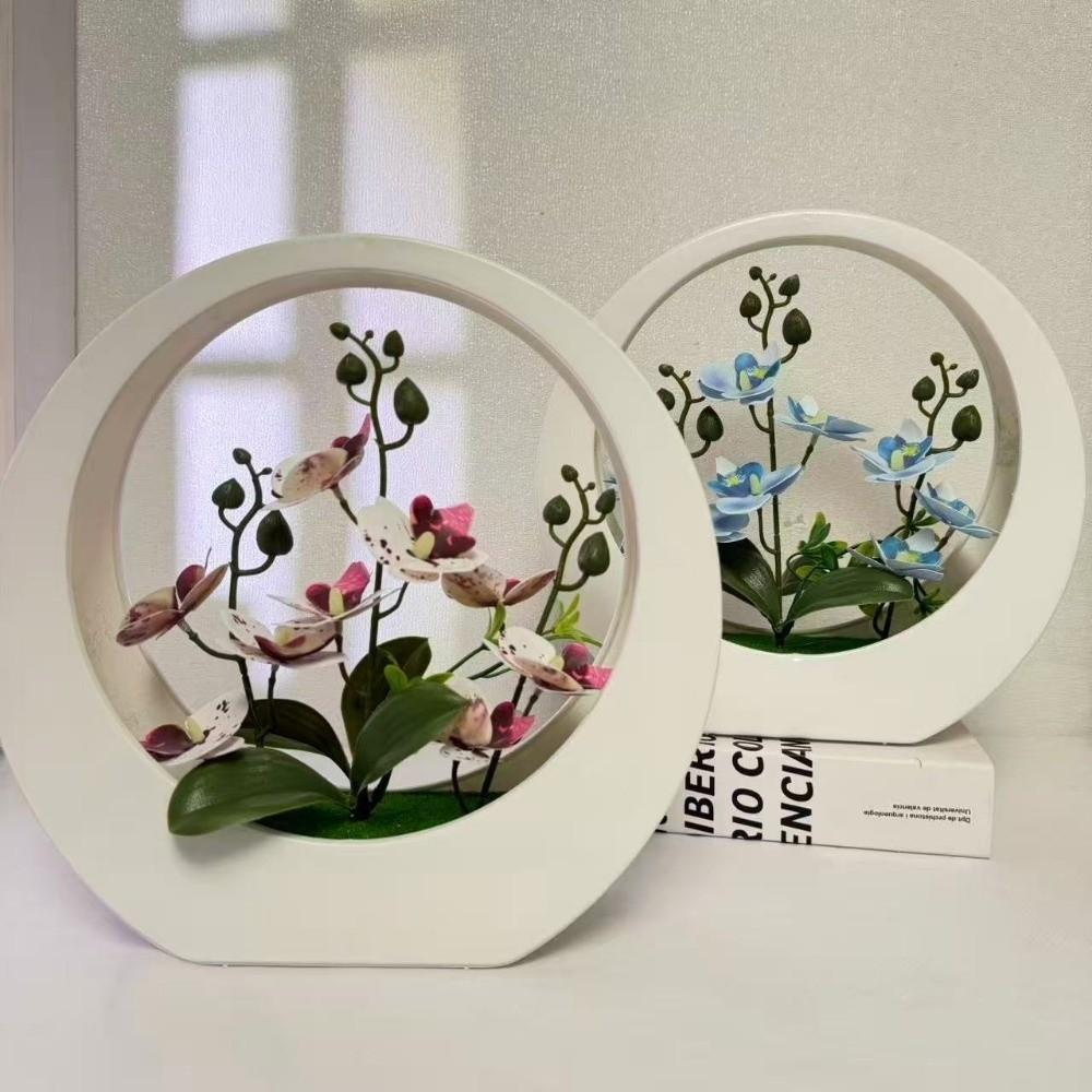 Home Decor Artificial Orchid Pot Plant False Blossom Decoration Wedding Decor