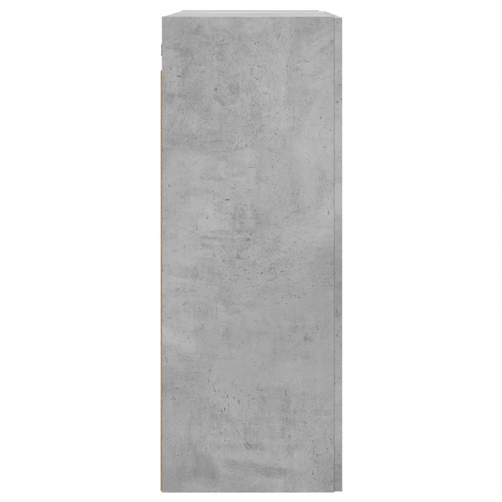 Wall Cabinets 2 pcs Concrete Grey Particleboard