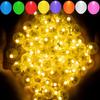 Aogist 100 Stück Weiße Ballonlichter, Lange Standby-Zeit Wasserdichtes Mini-Licht, Batteriebetrieben, Runde LED-Kugel Lampe für Latexballon Papierlaterne Party