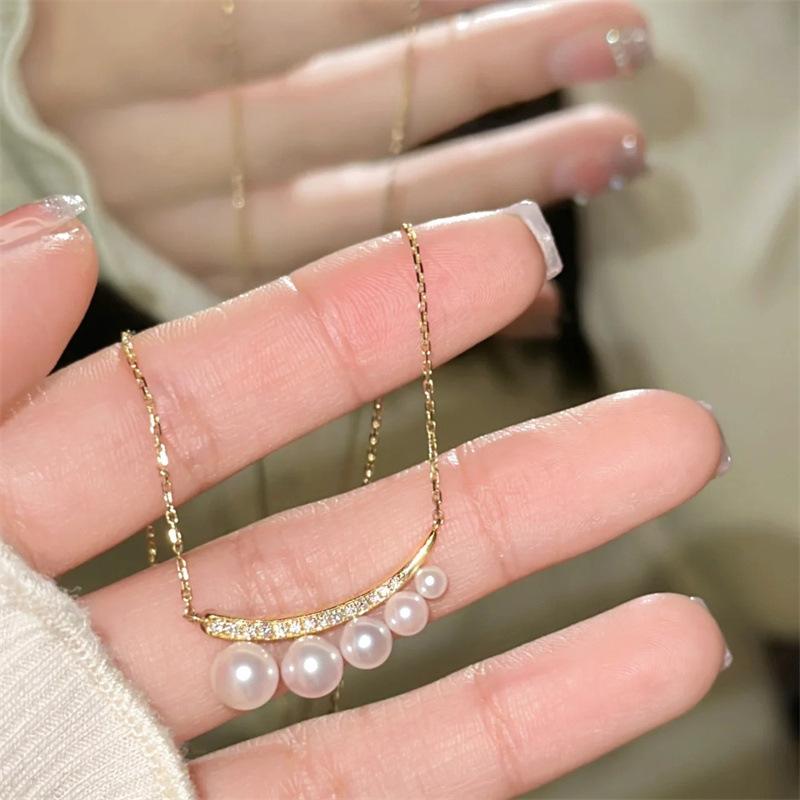 Summer Pearl Necklace Light Luxury Niche Love Clavicle Chain Fashion High-end Versatile Necklace