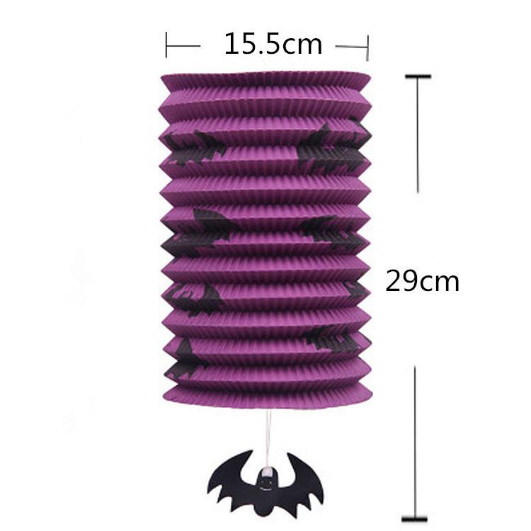 Halloween Accordion Lantern – Foldable Paper Pumpkin Light Decoration for Party, Haunted House & Bar | Creepy Hanging Ornament, Easy Storage