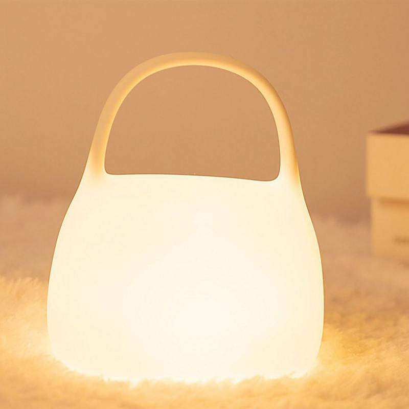 Kids Bedside Lamp USB Charging Table Light Tote Bag Nightstands Or Living Room For Children Boys Girls Halloween Easter Birthday