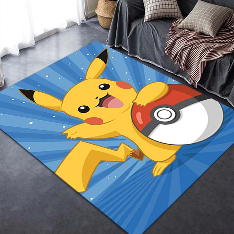 2025 New Pokemon Carpet Rug for Living Room Bedroom Home Sofa Decoration,Kids Play Non-slip Floor Mat