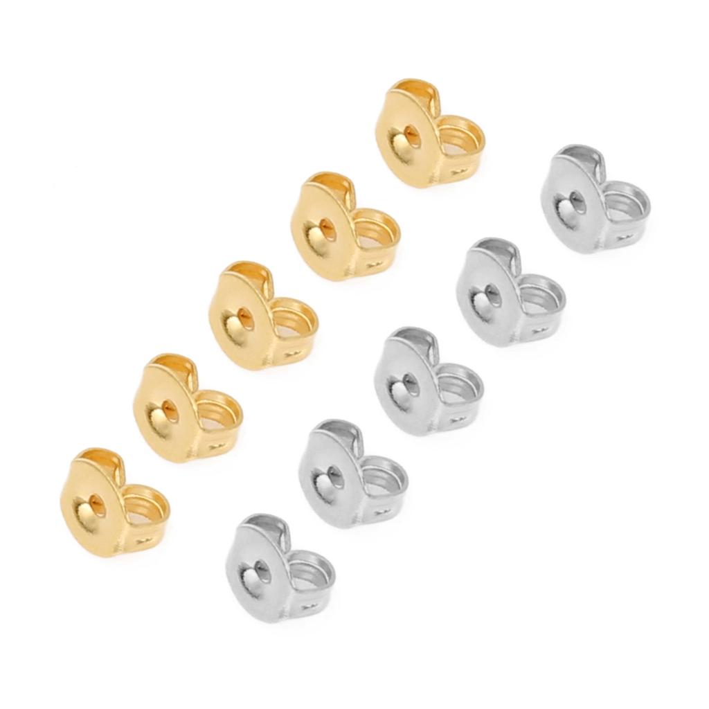 200pcs/Lot Round Stainless Steel Earring Plugs Earring Back Ear Stud Back Ear Stopper for DIY Jewelry Making Finding Wholesale