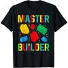 Master Builder Kids Building Blocks Brick Toy Master Builder T-Shirt