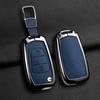 New Style Alloy Genuine Leather Auto Key Fob Housing Remote Flip Folding Key Fob Cover Fit For Kia K2 K5 Rio 3 Picanto Ceed Cerato Sportage Auto