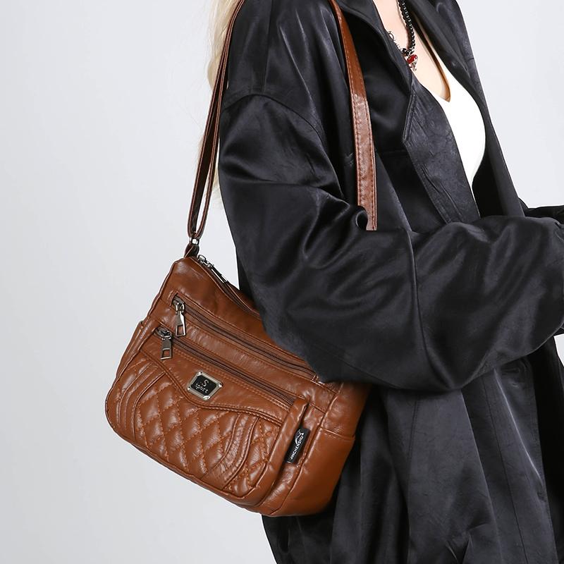 Women's Rhomboid Shoulder Bag Middle-aged Mother Bag