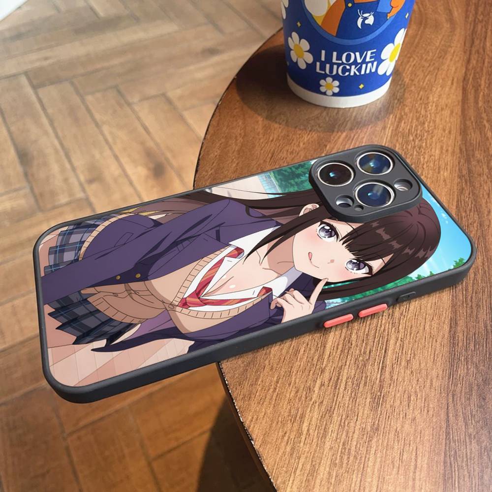 Cute Cartoon Japanese Anime Girl Matte Cover Phone Case For iPhone 16 15 14 11 12 13 Mini Pro Max X XR XS Shockproof