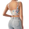 Women Floral Print Camisole Summer Fashion Streetwear Bohemian Bodycon Cropped Tops Retro Designer Irregular Tank Tops