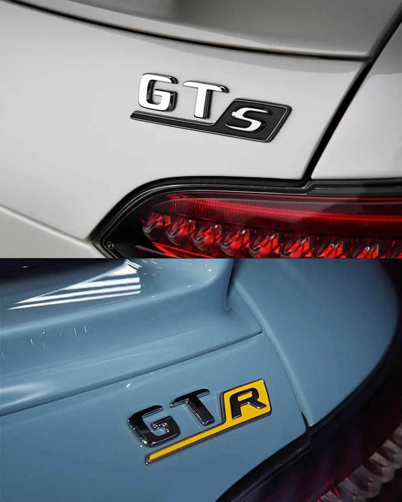 3D ABS GTR GTS GTC Logo Letter Rear Trunk Decal Emblem Badge Sticker For GT R S C GT43 GT63 C190  Car Accessories