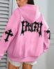 Women's Creative Faith Art Fleece Hoodie - Autumn Casual Loose Fit with Pockets