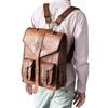 Personalized Full-Grain Leather Convertible Backpack Messenger Bag 16" Laptop Briefcase School Collage Work Office Casual Handbag