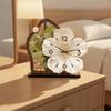 Relógio de Flores Silencioso Decorativo com Base Estilo Antigo para Escritório, Hall de Entrada