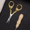 Vintage Engraved Stainless Steel Embroidery Scissors Multi Purpose Craft Tool For Sewing Feather Trimming And Decorative Display
