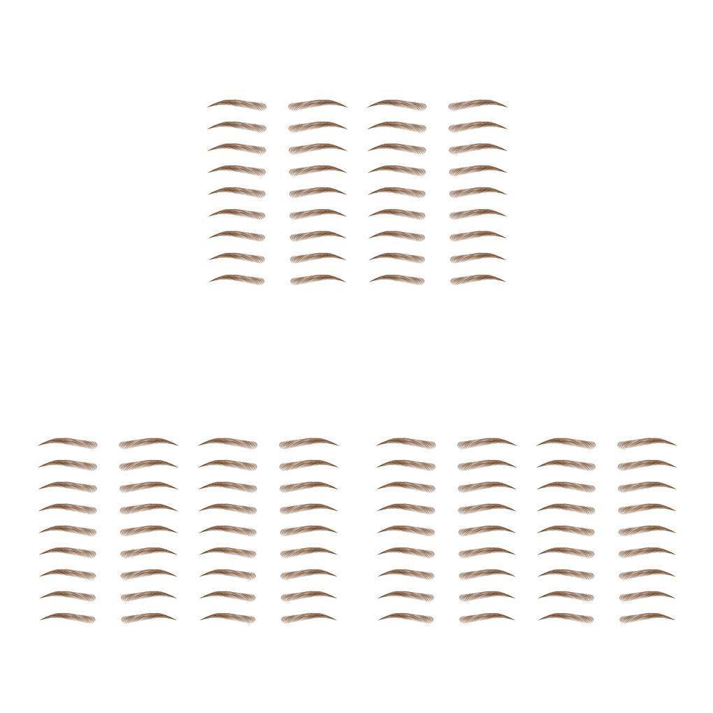 6 Pieces Girls Eyebrow Tattoos Stickers Realistic Waterproof Makeup Sticker Girl Cosmetic False Eyebrows Skin Making Up Patch