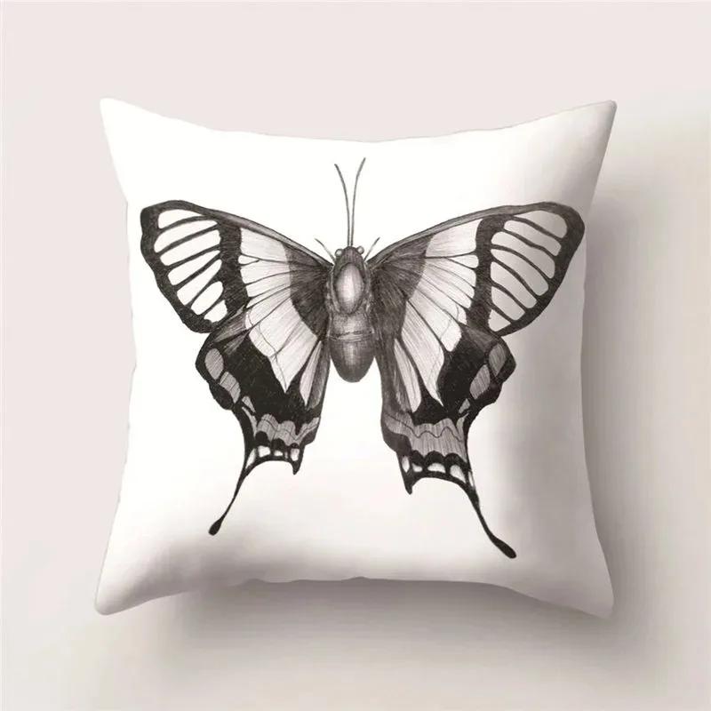 Beautiful Romantic Butterfly Series Decorative Home Pillowcases Living Room Sofa Cushion Covers Free Butterfly Pillowcases