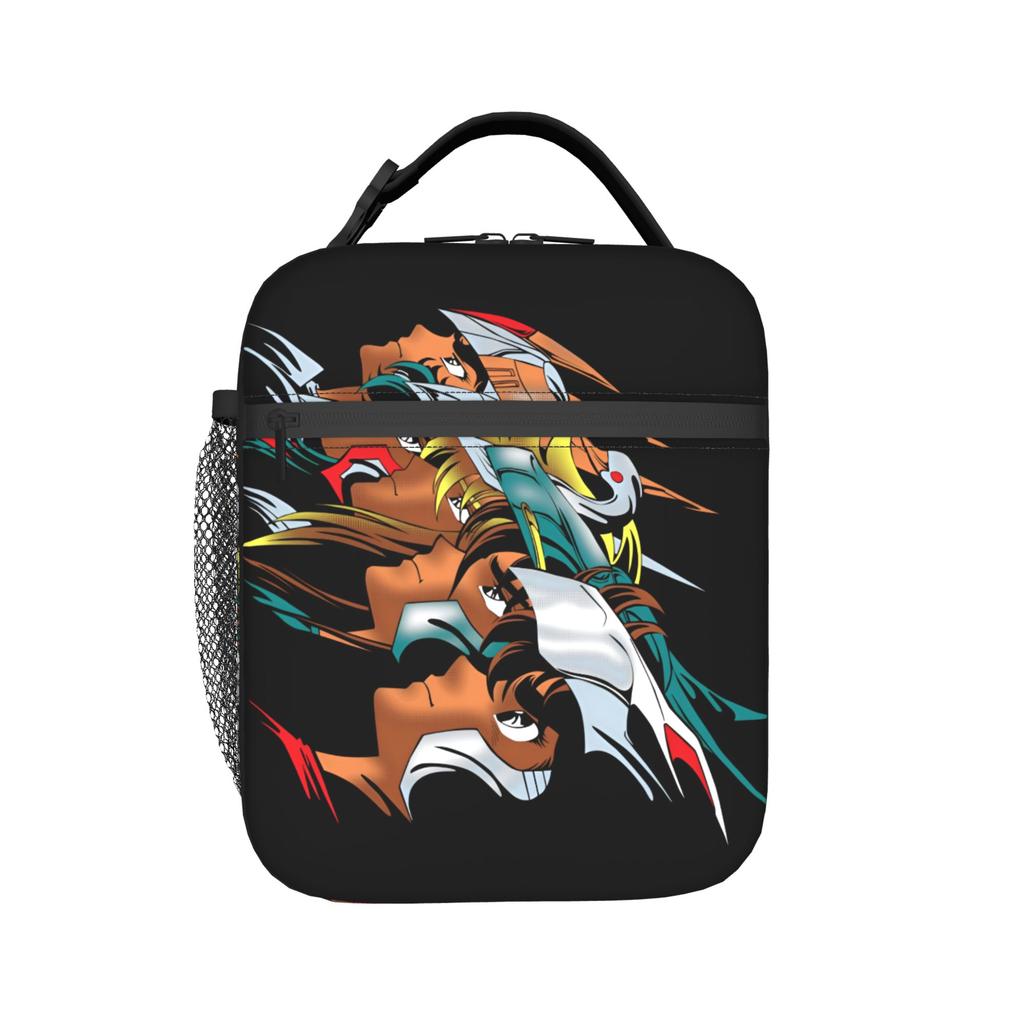 Custom Saint Seiyas Insulated Lunch Bag for Women Men Leakproof Anime Thermal Cooler Lunch Box School