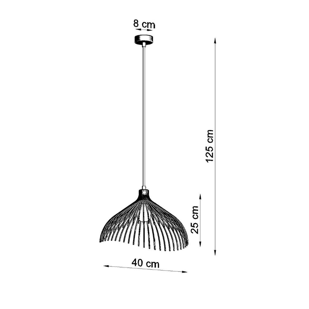 Lampa Wisząca Solidix 1 E27 Czarny Lumilo 06.393.65